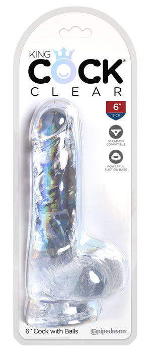 Gode transparent king Cock 13.5 x 3.5cm
