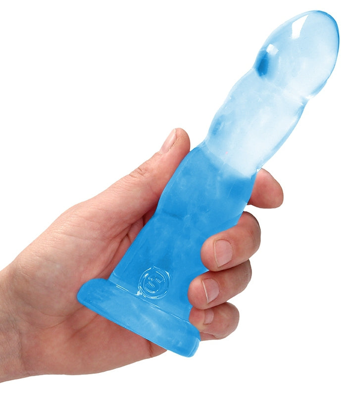 Gode Twist Crystal RealRock 16 x 4cm Bleu