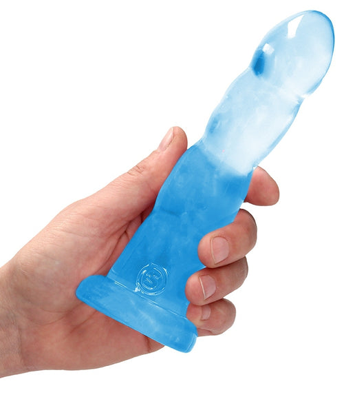 Gode Twist Crystal RealRock 16 x 4cm Bleu