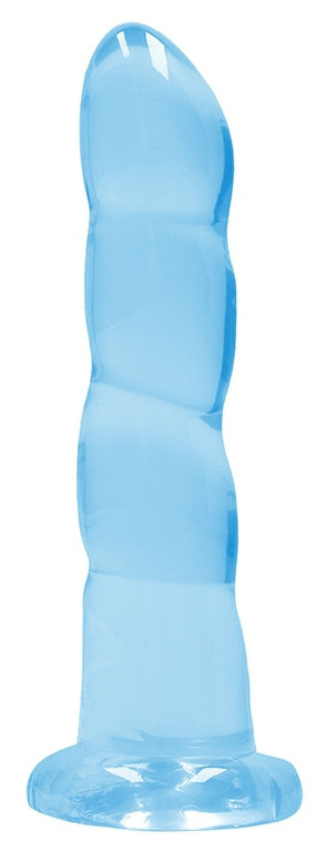 Gode Twist Crystal RealRock 16 x 4cm Bleu