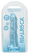 Gode Twist Crystal RealRock 16 x 4cm Bleu