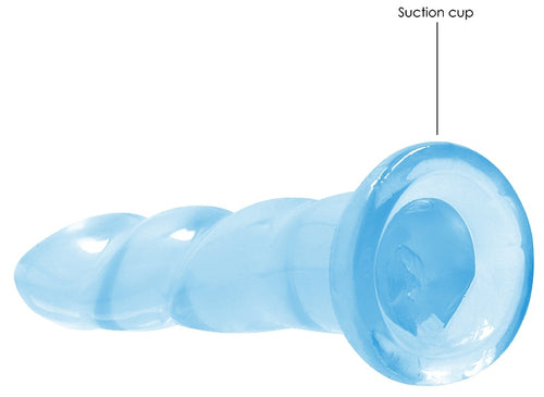 Gode Twist Crystal RealRock 16 x 4cm Bleu