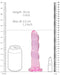 Gode Twist Crystal RealRock 16 x 4cm Rose
