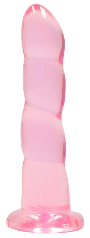 Gode Twist Crystal RealRock 16 x 4cm Rose