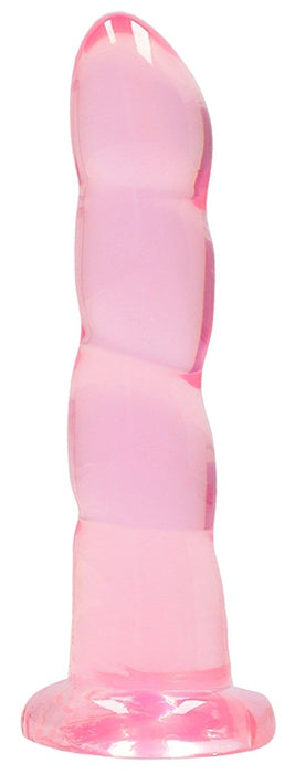 Gode Twist Crystal RealRock 16 x 4cm Rose