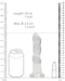 Gode Twist Crystal RealRock 16 x 4cm Transparent