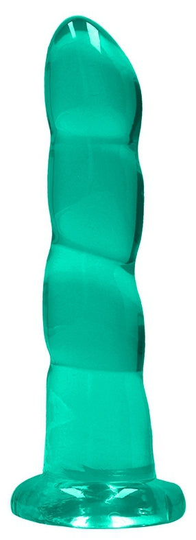 Gode Twist Crystal RealRock 16 x 4cm Vert