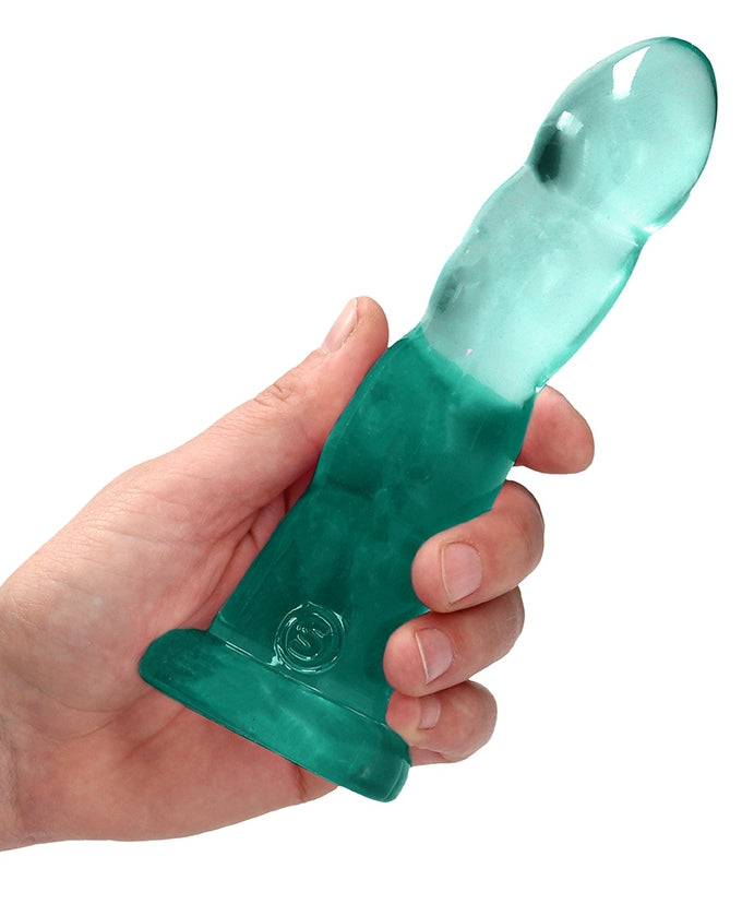 Gode Twist Crystal RealRock 16 x 4cm Vert
