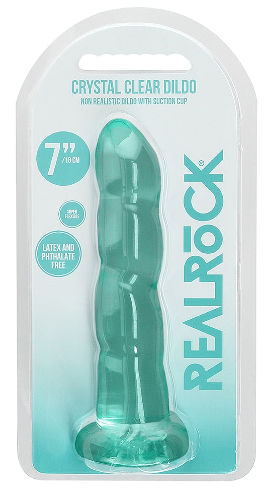 Gode Twist Crystal RealRock 16 x 4cm Vert