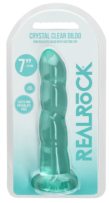 Gode Twist Crystal RealRock 16 x 4cm Vert