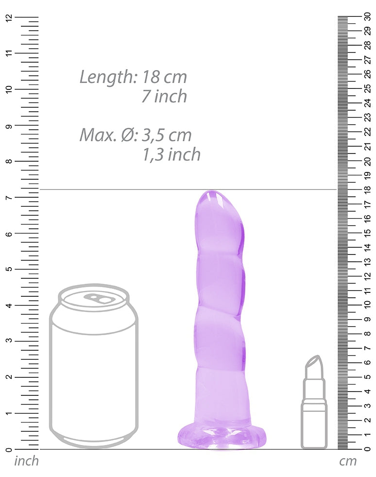 Gode Twist Crystal RealRock 16 x 4cm Violet