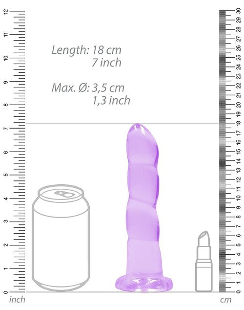 Gode Twist Crystal RealRock 16 x 4cm Violet