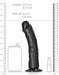 Gode Ventouse Curved RealRock 20 x 4.6cm Noir