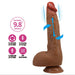 Gode Vibrant à Poussée Wilks 17 x 5cm Marron