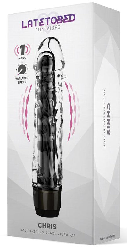 Gode vibrant Chris 14 x 3.3cm Transparent