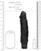 Gode vibrant Realistic 20 x 5cm Noir