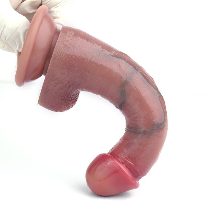 Gode Vibrant Skinnier Nico 14 x 4cm Marron