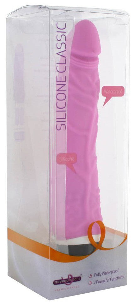 Gode vibrant Slim Silicone 15 x 4 cm rose