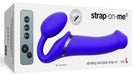 Gode vibrant Strap-On 3 Moteurs L 16 x 3.7 cm Violet