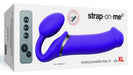 Gode vibrant STRAP-ON 3 Moteurs XL 16 x 4.5 cm Violet