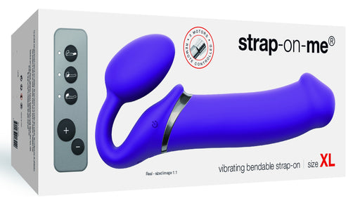Gode vibrant STRAP-ON 3 Moteurs XL 16 x 4.5 cm Violet