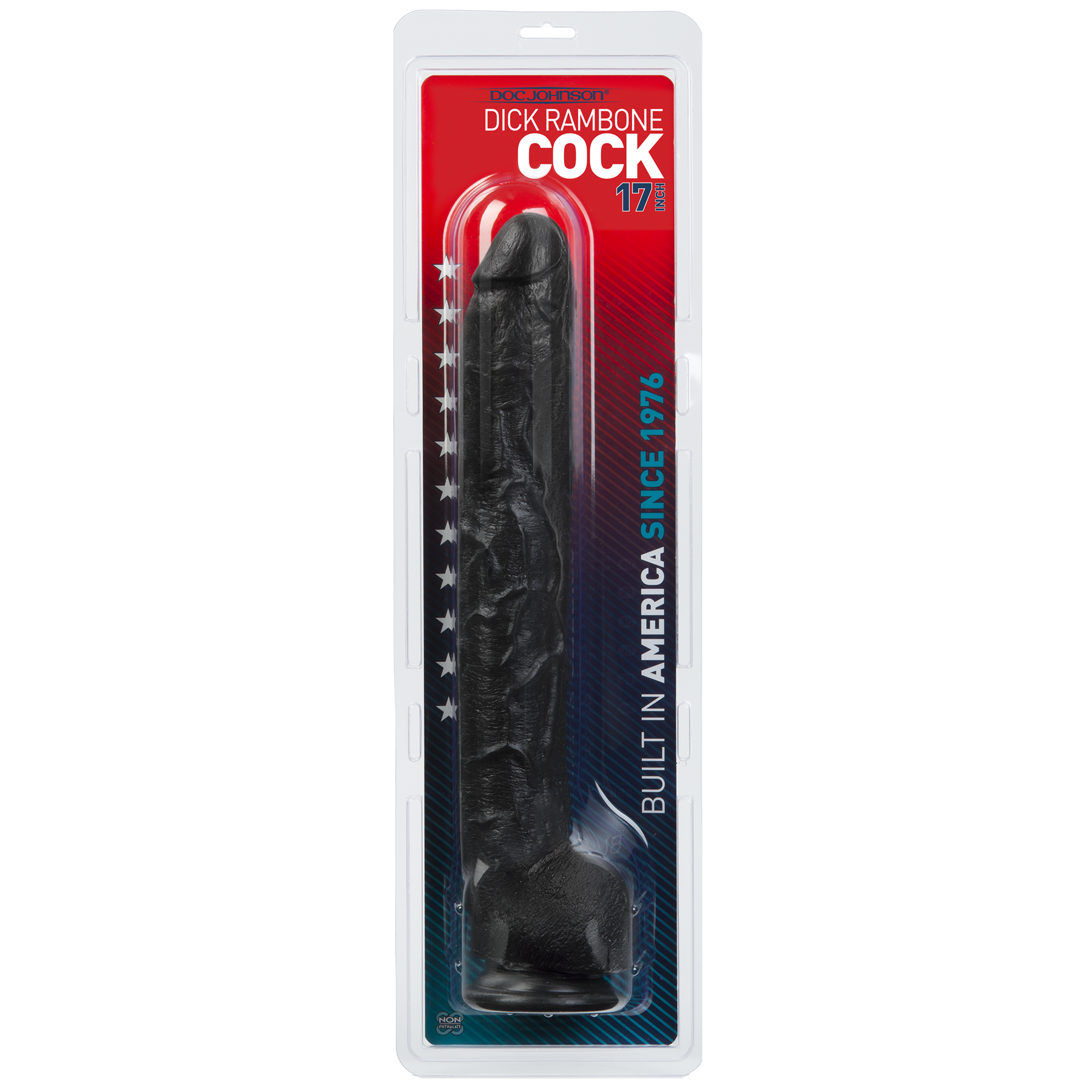 Gode XXL Dick Rambone 34 x 6.4 cm Noir