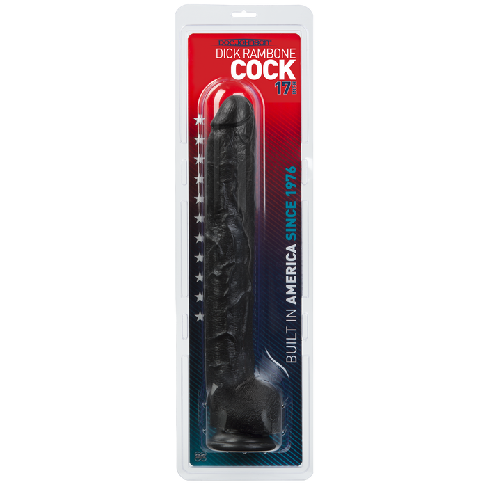 Gode XXL Dick Rambone 34 x 6.4 cm Noir