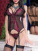 Guêpière dentelle rose