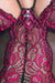 Guêpière dentelle rose