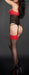 Guêpière seins nus dentelle rouge