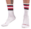 Chaussettes HALF SOCKS Stripes Blanc Noir Rouge