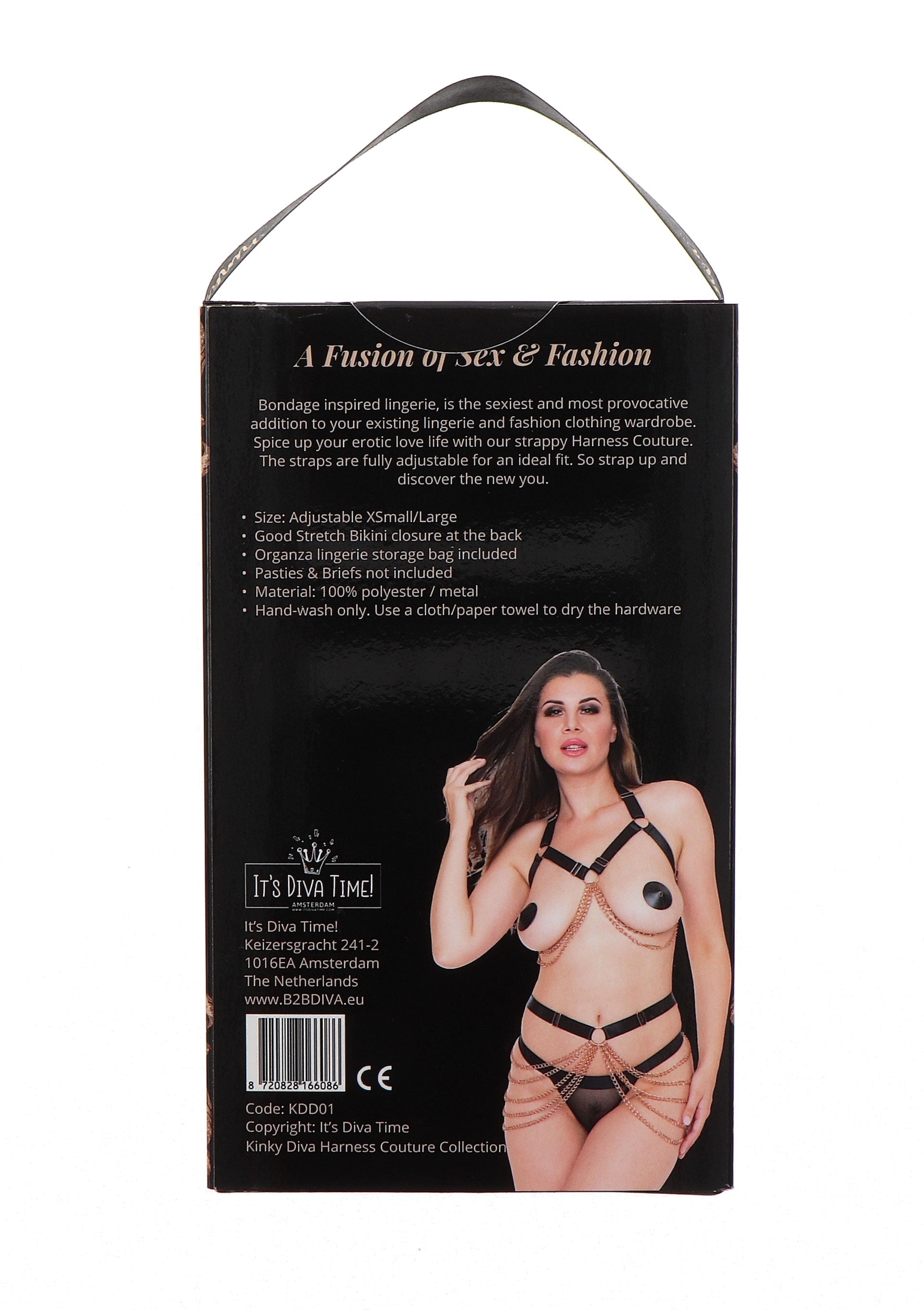 Harnais Bra Chain Noir-Doré