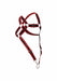 Harnais Cross Cockring Dngeon Noir-Rouge
