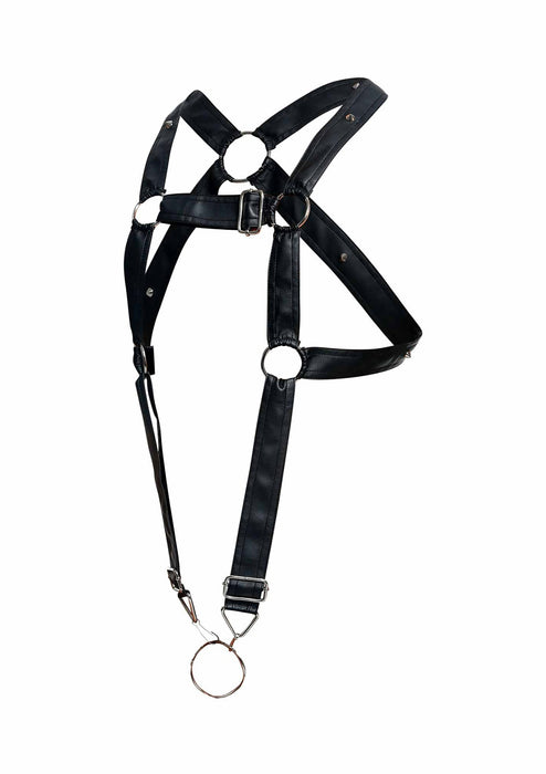 Harnais Cross Cockring Dngeon Noir