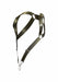 Harnais élastique et Cockring Straight Back Vert Kaki