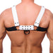 Harnais en cuir Snap Noir-Blanc