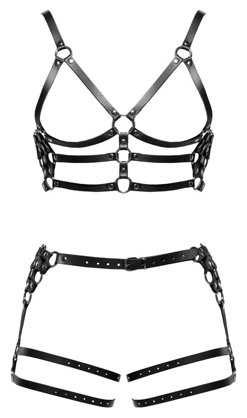 Harnais En Cuir Torse et Cuisses Leatherset M/L