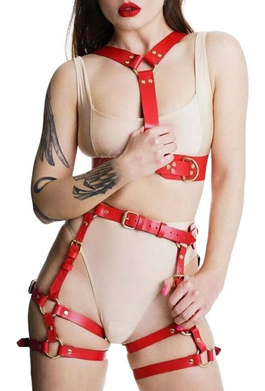 Harnais Entier Deliah Rouge