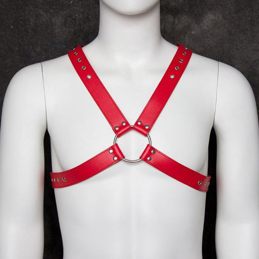 Harnais homme DeluxChest Rouge