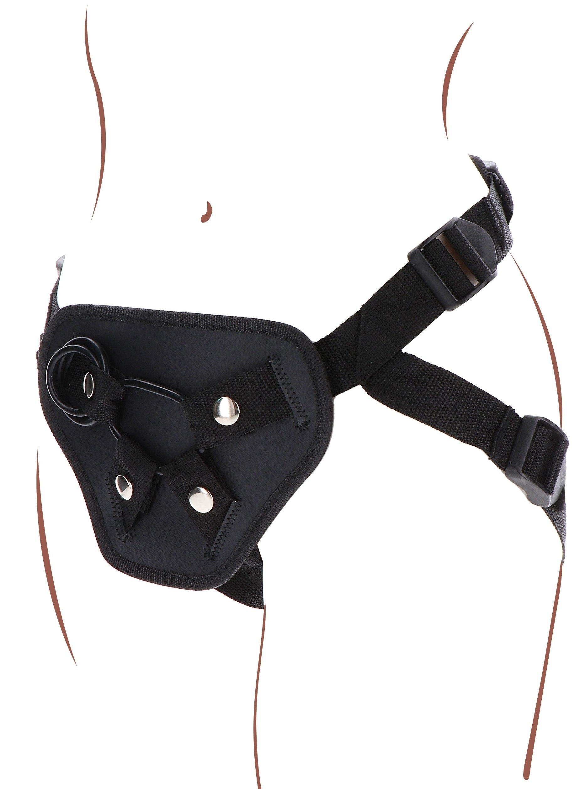Harnais pour Gode ceinture Strap-On Deluxe Get Real Noir