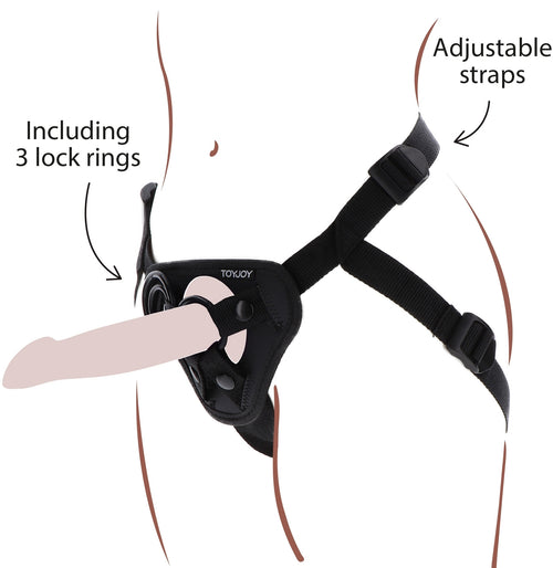 Harnais pour Gode ceinture Strap-On Get Real Noir
