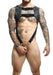 Harnais Top Cockring Dngeon Gris