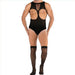 Combinaison bas TEDDY Tenue Sexy Noire