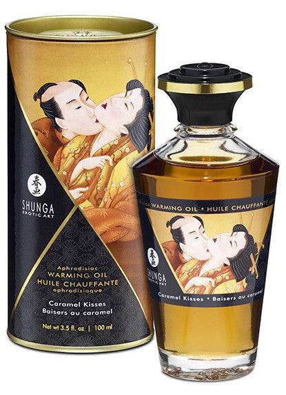 Huile de massage Chauffante Aphrodisiaque - BAISERS AU CARAMEL 100ml