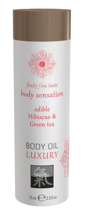 Huile de massage Comestible - HIBISCUS et THÉ VERT 75ml