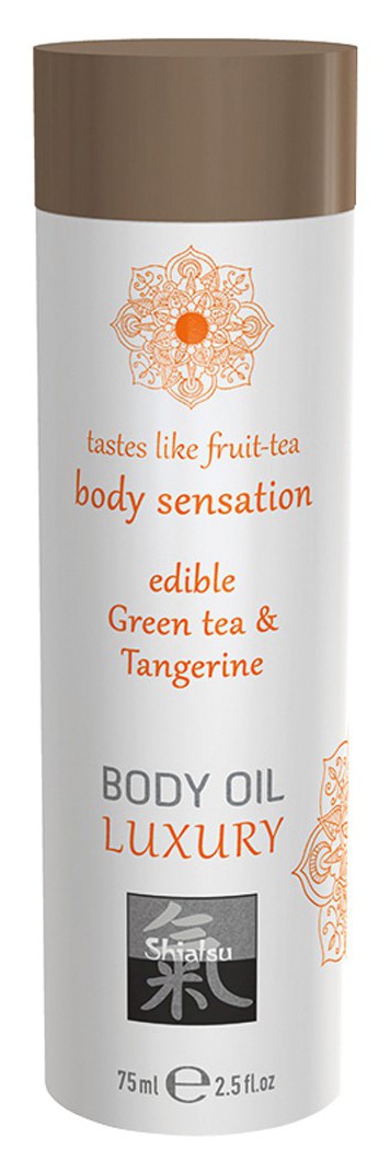 Huile de massage Comestible - THÉ VERT et MANDARINE 75ml