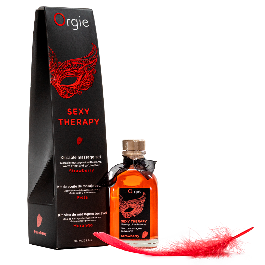 Huile de massage embrassable Sexy Therapy Fraise 100ml