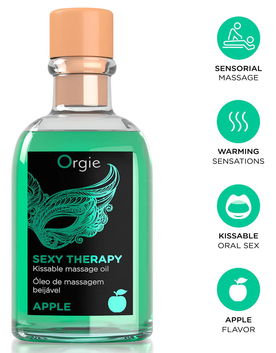 Huile de massage embrassable Sexy Therapy Pomme 100ml