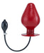 Plug gonflable en latex Vortex XL 20.5 x 12cm Rouge