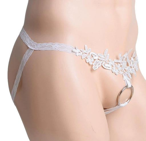 Jock avec Anneau Lacering Blanc